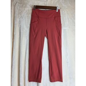 Lululemon Align High Waist Capri Leggings Terracotta Size 4 Pockets Athleisure